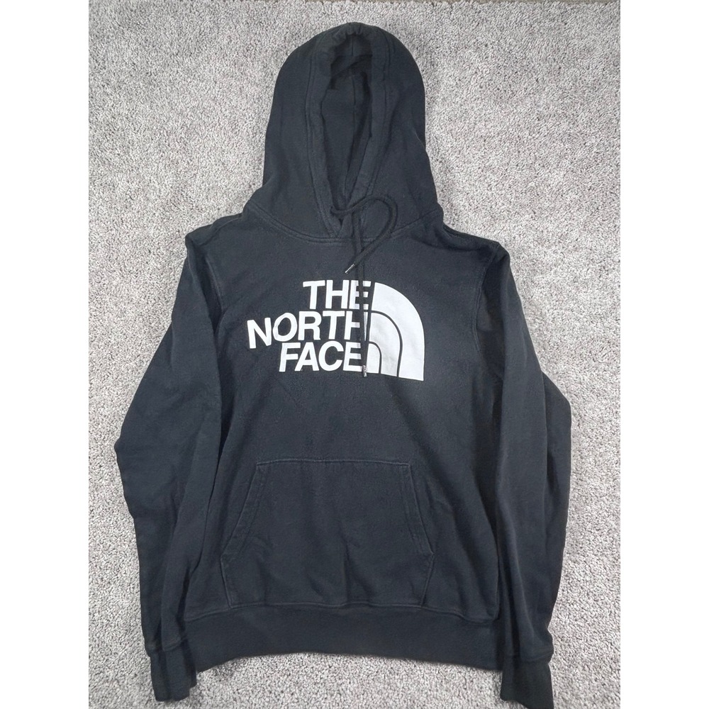 The North Face Hoodie Sweatshirt Pullover Black Logo Graphic Mens